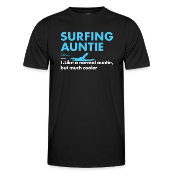 Sport Auntie Surfing - Men's Functional T-Shirt - black - Front - AI Model Male 178 dark (178cm)