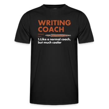Writer Coach Definition Writing - Men's Functional T-Shirt - black - Front - AI Model Male 178 dark (178cm)