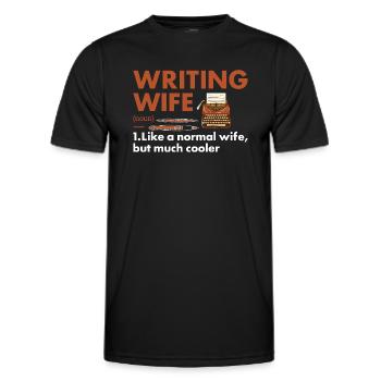 Writer Wife Definition Writing - Men's Functional T-Shirt - black - Front - AI Model Male 178 dark (178cm)