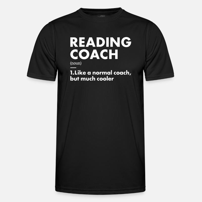 Reader Coach Definition Reading - Männer Funktions-T-Shirt - Schwarz