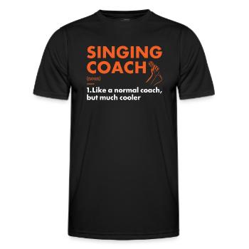 Singer Coach Definition Singing - Men's Functional T-Shirt - black - Front - AI Model Male 178 dark (178cm)