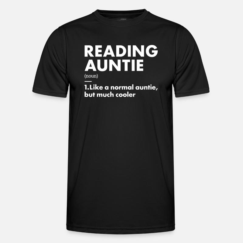 Reader Auntie Definition Reading - Men's Functional T-Shirt - black
