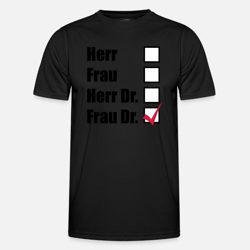 Frau Doktor - Männer Funktions-T-Shirt - Schwarz