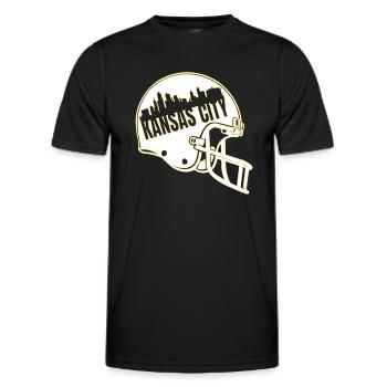 Kansas City Football Touchdown KC retro - Men's Functional T-Shirt - black - Front - AI Model Male 178 dark (178cm)