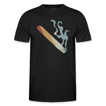 Cigare Retro Style Vintage - T-shirt sport Homme - noir - Devant - AI Model Male 178 dark (178cm)