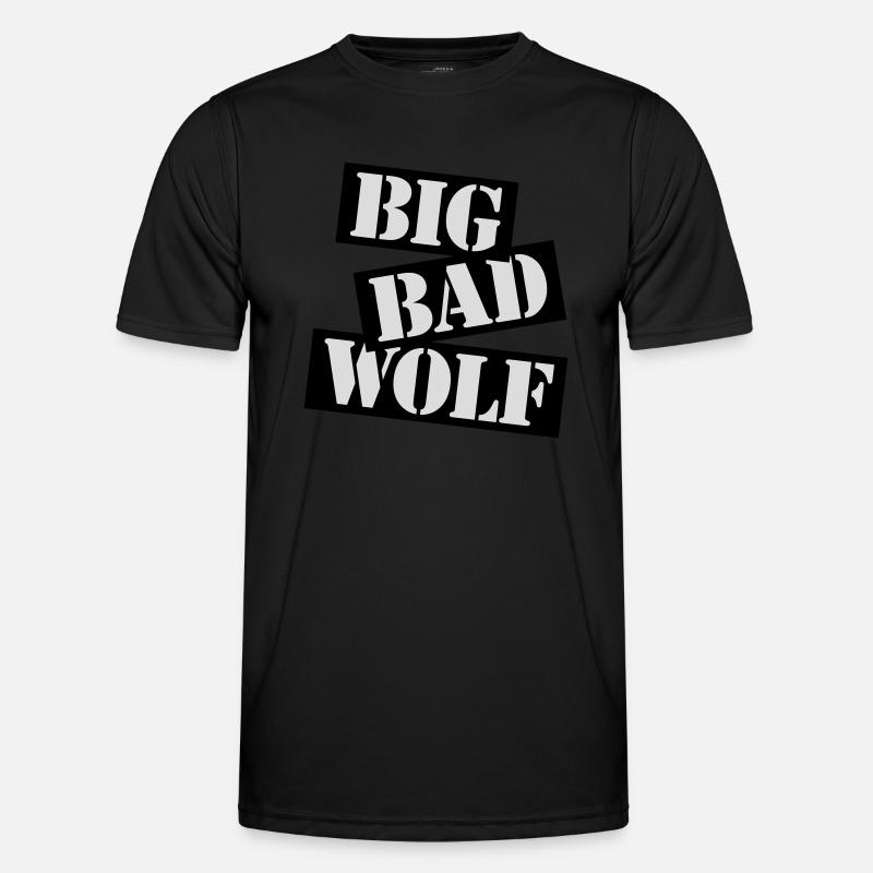 big bad wolf quote - Men's Functional T-Shirt - black
