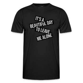 leave me alone day - Männer Funktions-T-Shirt - Schwarz - Vorne - AI Model Male 178 dark (178cm)