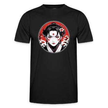 Samurai Warrior - Japan - Demon - Men's Functional T-Shirt - black - Front - AI Model Male 178 dark (178cm)