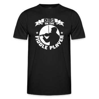 Dibs On The Fiddle Player Violinist Orchestra - Men's Functional T-Shirt - black - Front - AI Model Male 178 dark (178cm)