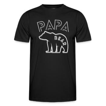 Papa Bear - Männer Funktions-T-Shirt - Schwarz - Vorne - AI Model Male 178 dark (178cm)
