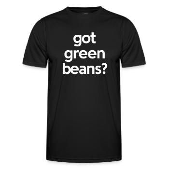 Grüne Bohnen - Männer Funktions-T-Shirt - Schwarz - Vorne - AI Model Male 178 dark (178cm)