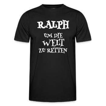Ralph als Retter - Männer Funktions-T-Shirt - Schwarz - Vorne - AI Model Male 178 dark (178cm)