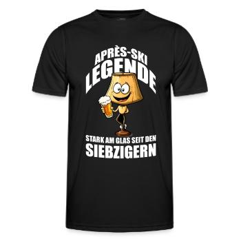 Apres Ski Legende - Lampe aus den Siebzigern - Männer Funktions-T-Shirt - Schwarz - Vorne - AI Model Male 178 dark (178cm)