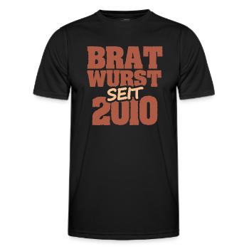 2010 - Men's Functional T-Shirt - black - Front - AI Model Male 178 dark (178cm)