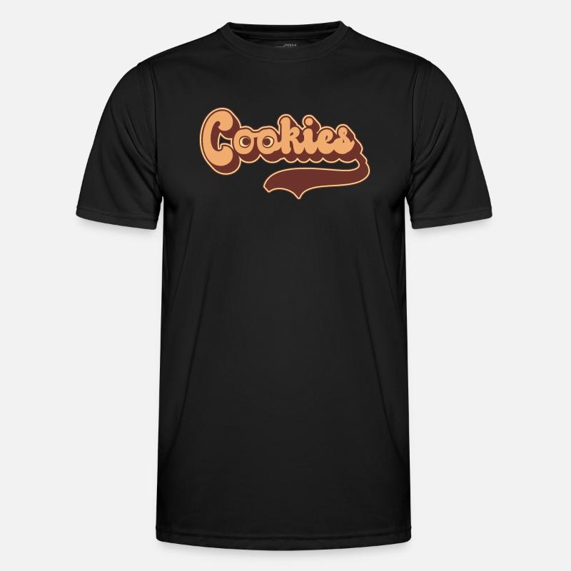 Baking Retro Cookie - Men's Functional T-Shirt - black