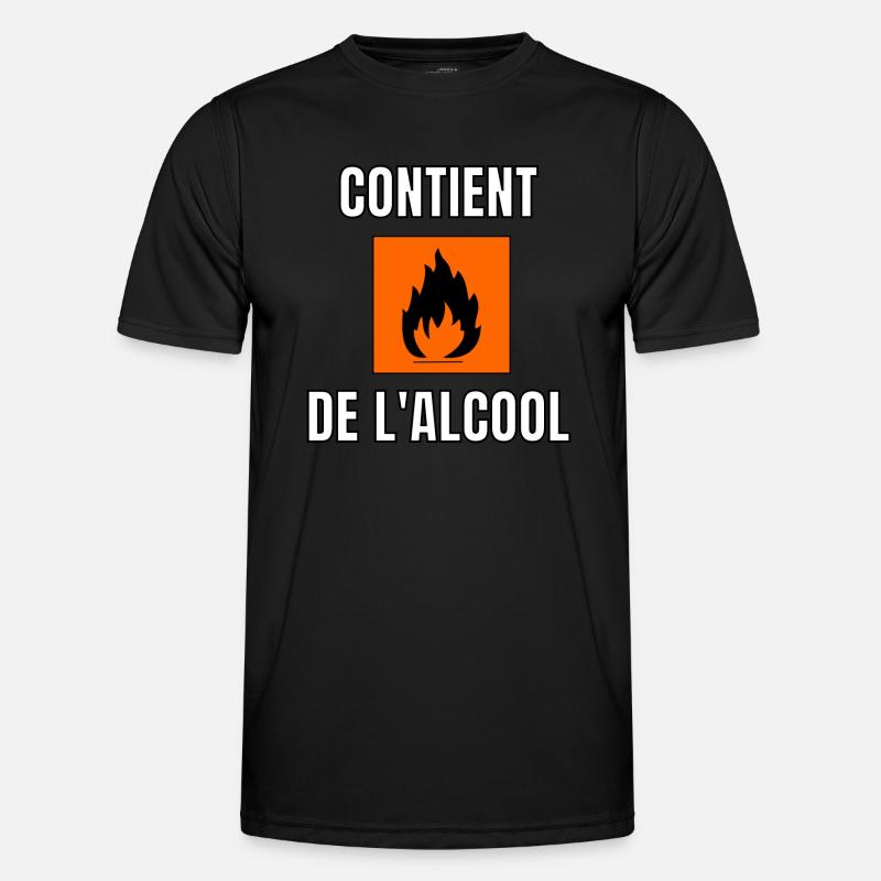 Contient de l’alcool T-shirt sport Homme