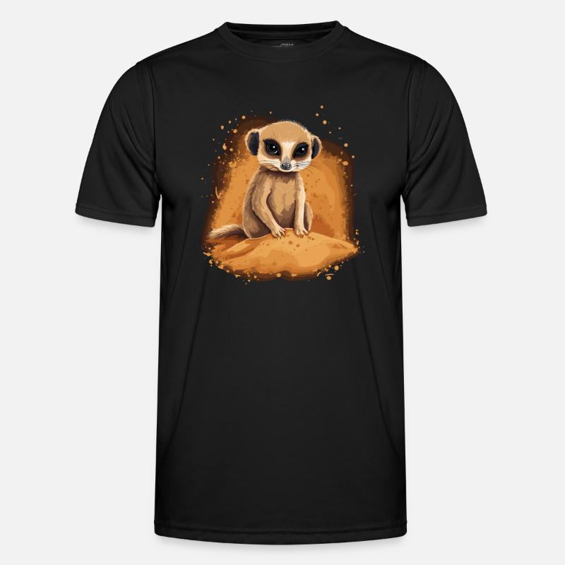 Suricate bébé mangouste Afrique T-shirt sport Homme