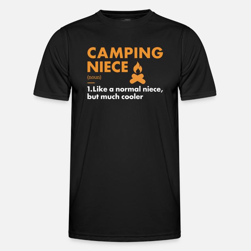 Camper Niece Definition Camping - Männer Funktions-T-Shirt - Schwarz