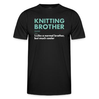 Knitter Brother Definition Knitting - Männer Funktions-T-Shirt - Schwarz - Vorne - AI Model Male 178 dark (178cm)