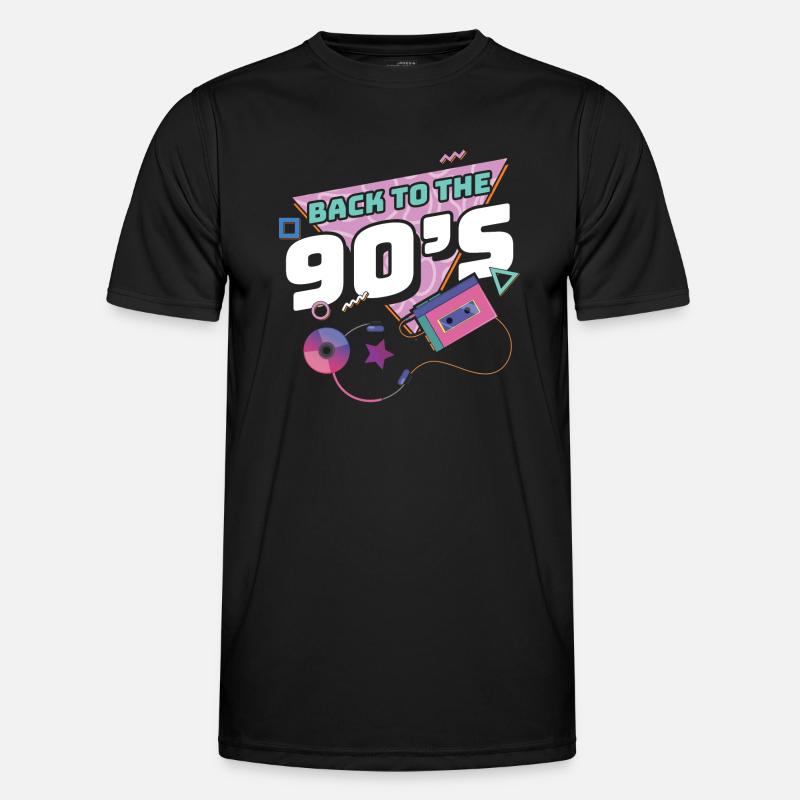 90s 90s Retro Gift - Men's Functional T-Shirt - black