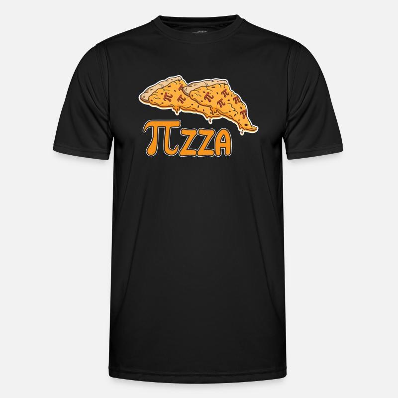Math Pizza Pi - Männer Funktions-T-Shirt - Schwarz
