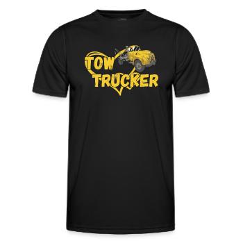 Dépanneuse Heart Tow Truck Opérateur - T-shirt sport Homme - noir - Devant - AI Model Male 178 dark (178cm)
