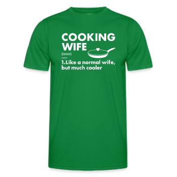 Cook Wife Definition Cooking - Men's Functional T-Shirt - kelly green - Front - AI Model Male 178 dark (178cm)