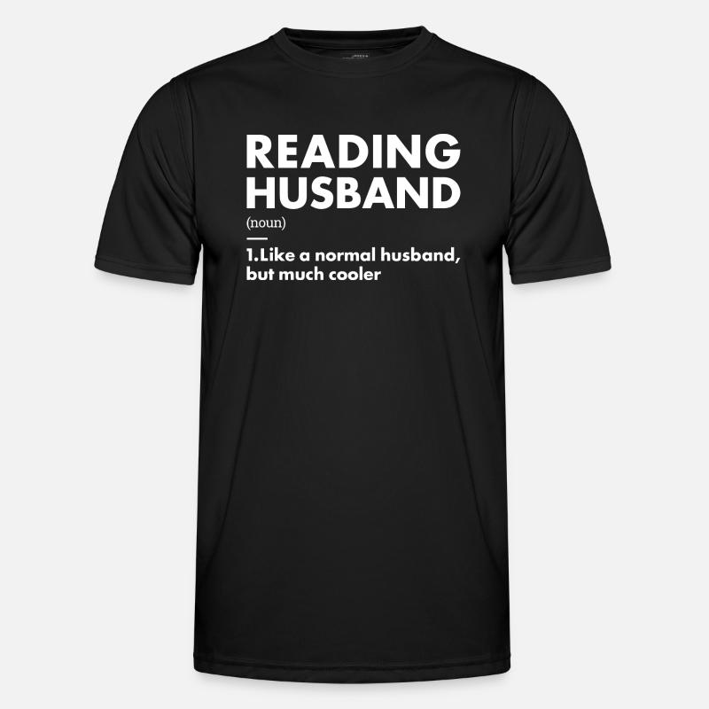 Reader Husband Definition Reading - Männer Funktions-T-Shirt - Schwarz