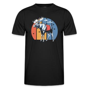 Élan - T-shirt sport Homme - noir - Devant - AI Model Male 178 dark (178cm)