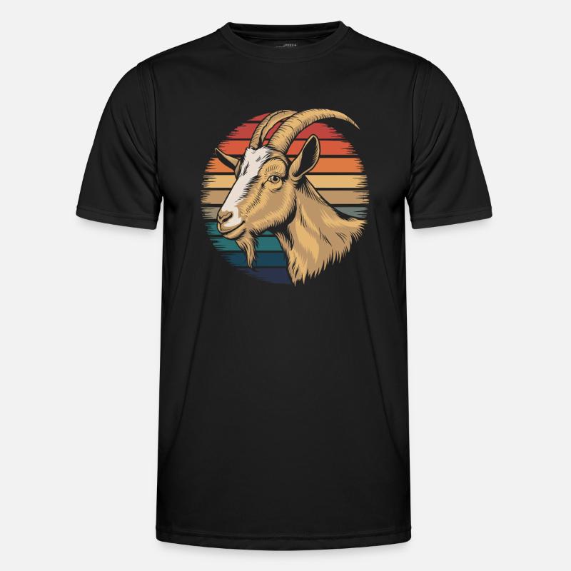 Ziege Ziegenbock Männer Funktions-T-Shirt