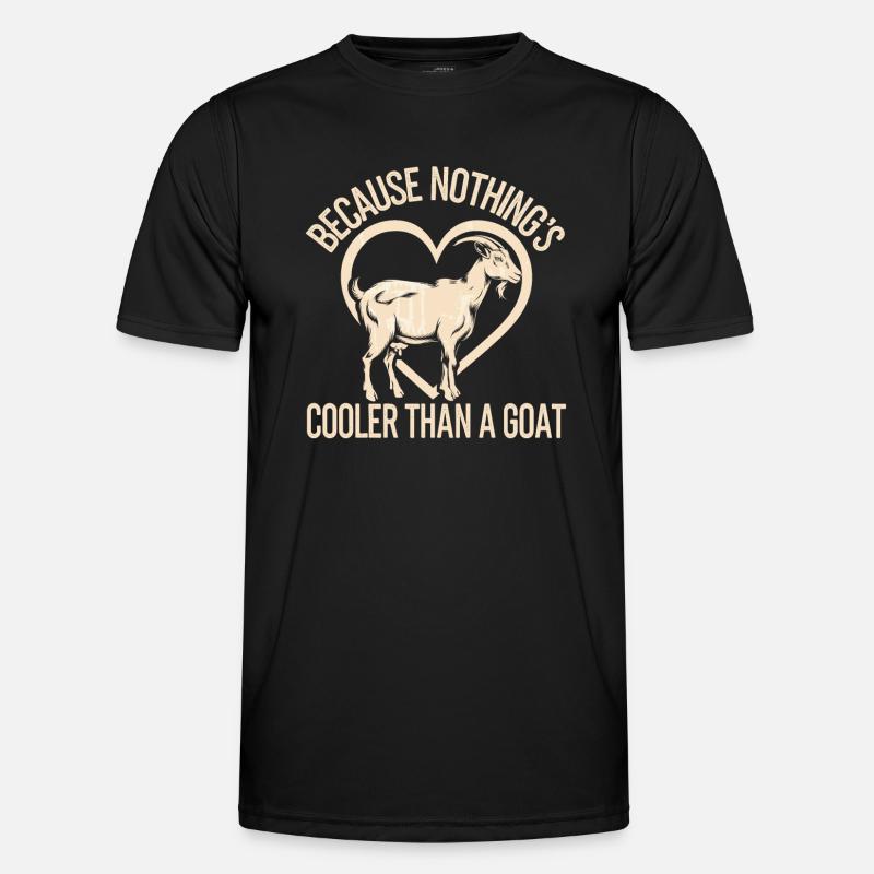 Ziege - Männer Funktions-T-Shirt - Schwarz