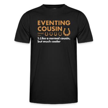 Rider Cousin Definition Eventing - Men's Functional T-Shirt - black - Front - AI Model Male 178 dark (178cm)