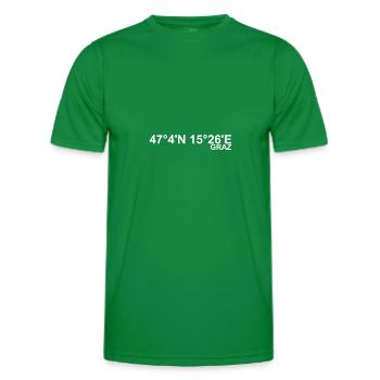 Graz Coordinates - Men's Functional T-Shirt - kelly green - Front - AI Model Male 178 dark (178cm)