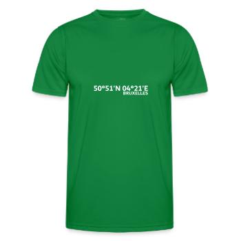 Brüssel Koordinaten - Männer Funktions-T-Shirt - Kelly Green - Vorne - AI Model Male 178 dark (178cm)