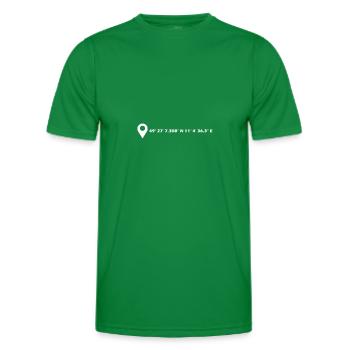 Nürnberg Koordinaten - Männer Funktions-T-Shirt - Kelly Green - Vorne - AI Model Male 178 dark (178cm)