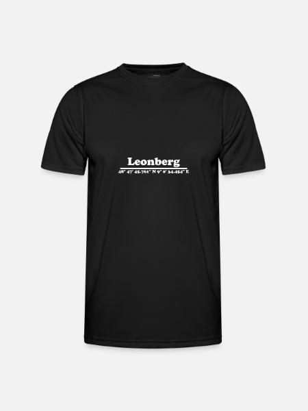 Coordonnées de Leonberg - T-shirt sport Homme - noir