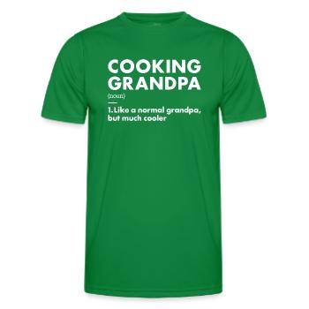 Cook Grandpa Definition Cooking - Men's Functional T-Shirt - kelly green - Front - AI Model Male 178 dark (178cm)