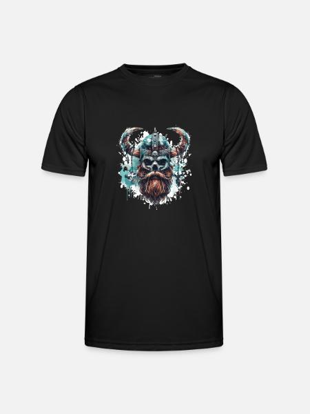 Viking Skull - Men's Functional T-Shirt - black
