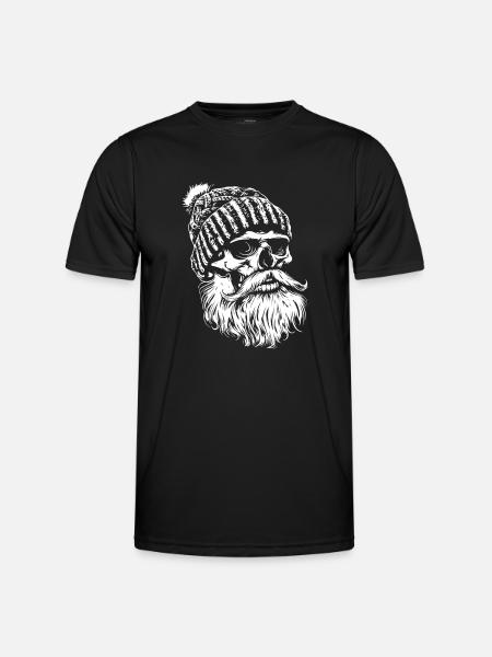 Crâne de bûcheron - T-shirt sport Homme - noir