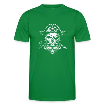 Pirat Skull - Männer Funktions-T-Shirt - Kelly Green - Vorne - AI Model Male 178 dark (178cm)