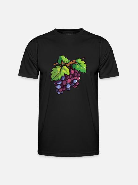 Grapes Symbol - Men's Functional T-Shirt - black