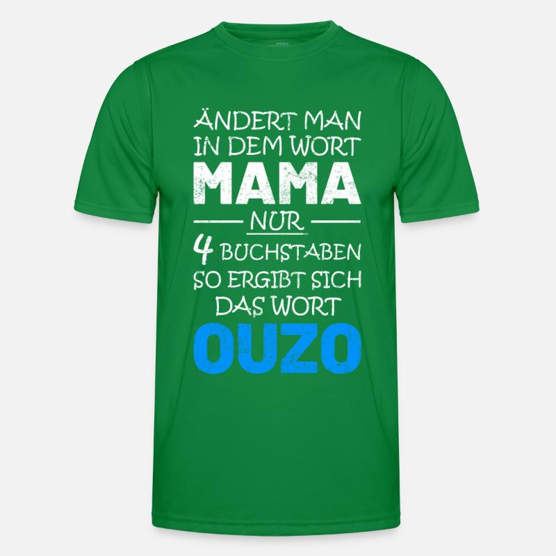 Ouzo Schnaps Saufen Geschenkidee Männer Funktions-T-Shirt