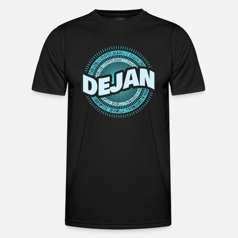 Geschenkidee Dejan - Männer Funktions-T-Shirt - Schwarz