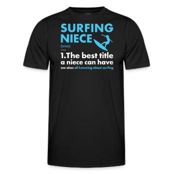 Sport Nièce Surf - T-shirt sport Homme - noir - Devant - AI Model Male 178 dark (178cm)
