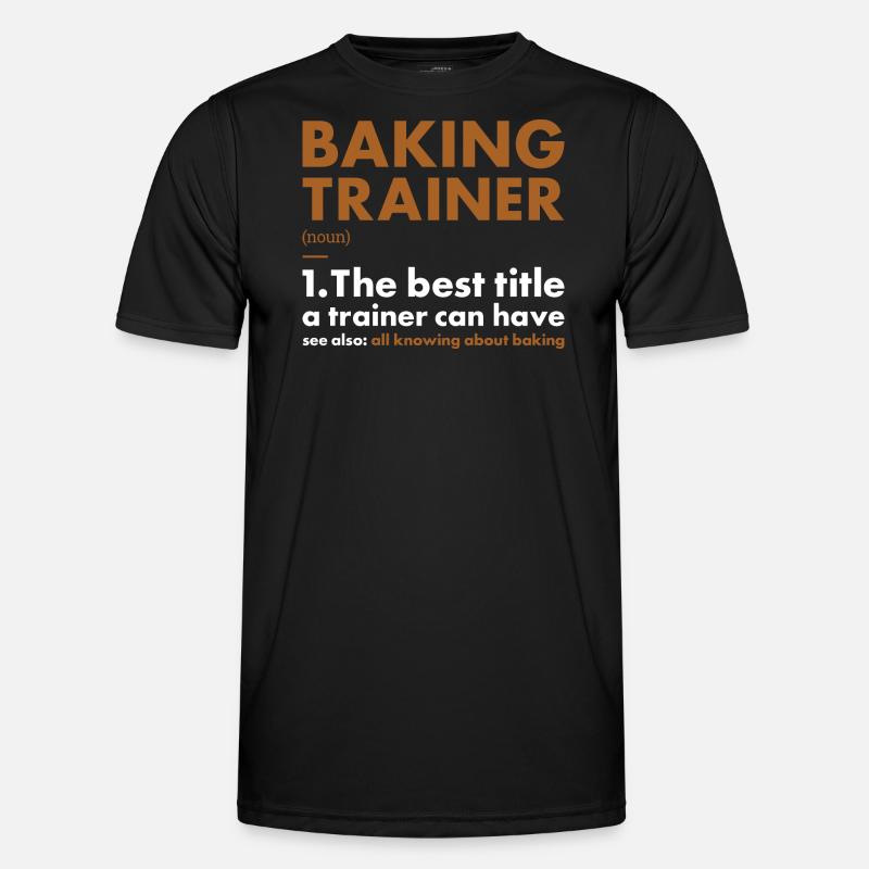 Baker Trainer Definition Baking - Men's Functional T-Shirt - black