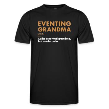 Rider Grandma Definition Eventing - Men's Functional T-Shirt - black - Front - AI Model Male 178 dark (178cm)
