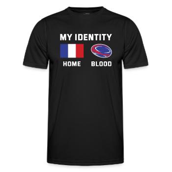 Mon identité France Rugby - T-shirt sport Homme - noir - Devant - AI Model Male 178 dark (178cm)