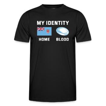 My Identity Fiji Rugby - Männer Funktions-T-Shirt - Schwarz - Vorne - AI Model Male 178 dark (178cm)