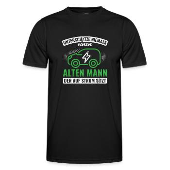 Elektroauto E-Auto Auto - Männer Funktions-T-Shirt - Schwarz - Vorne - AI Model Male 178 dark (178cm)