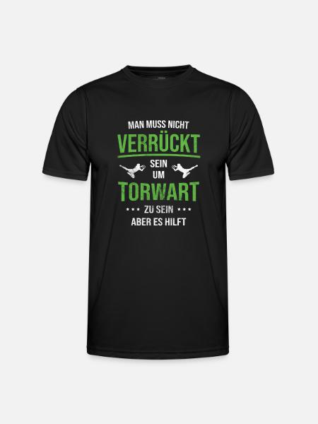 Torwart Fußball - Männer Funktions-T-Shirt - Schwarz